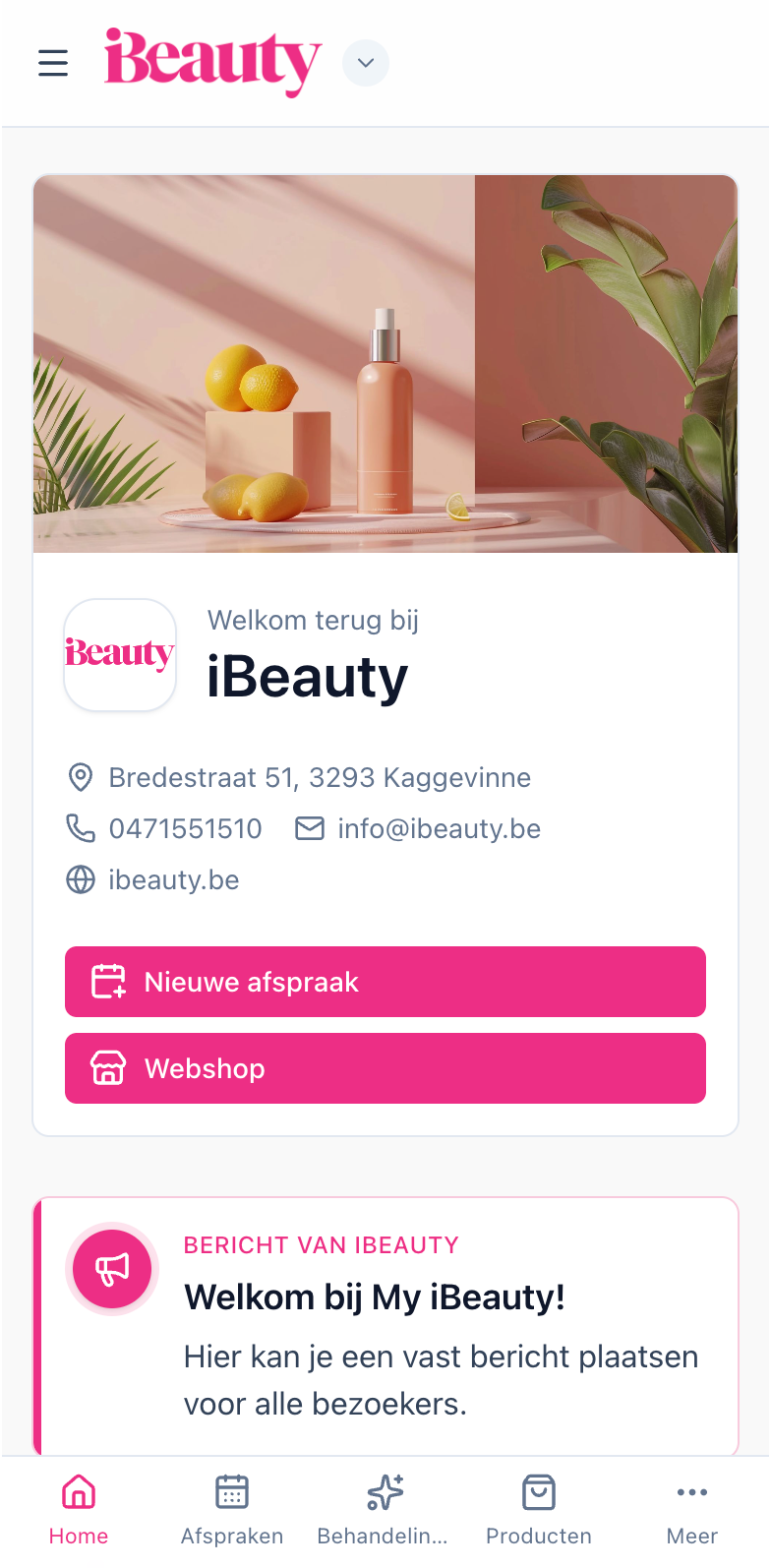 My iBeauty, de persoonlijke klantomgeving van je salon